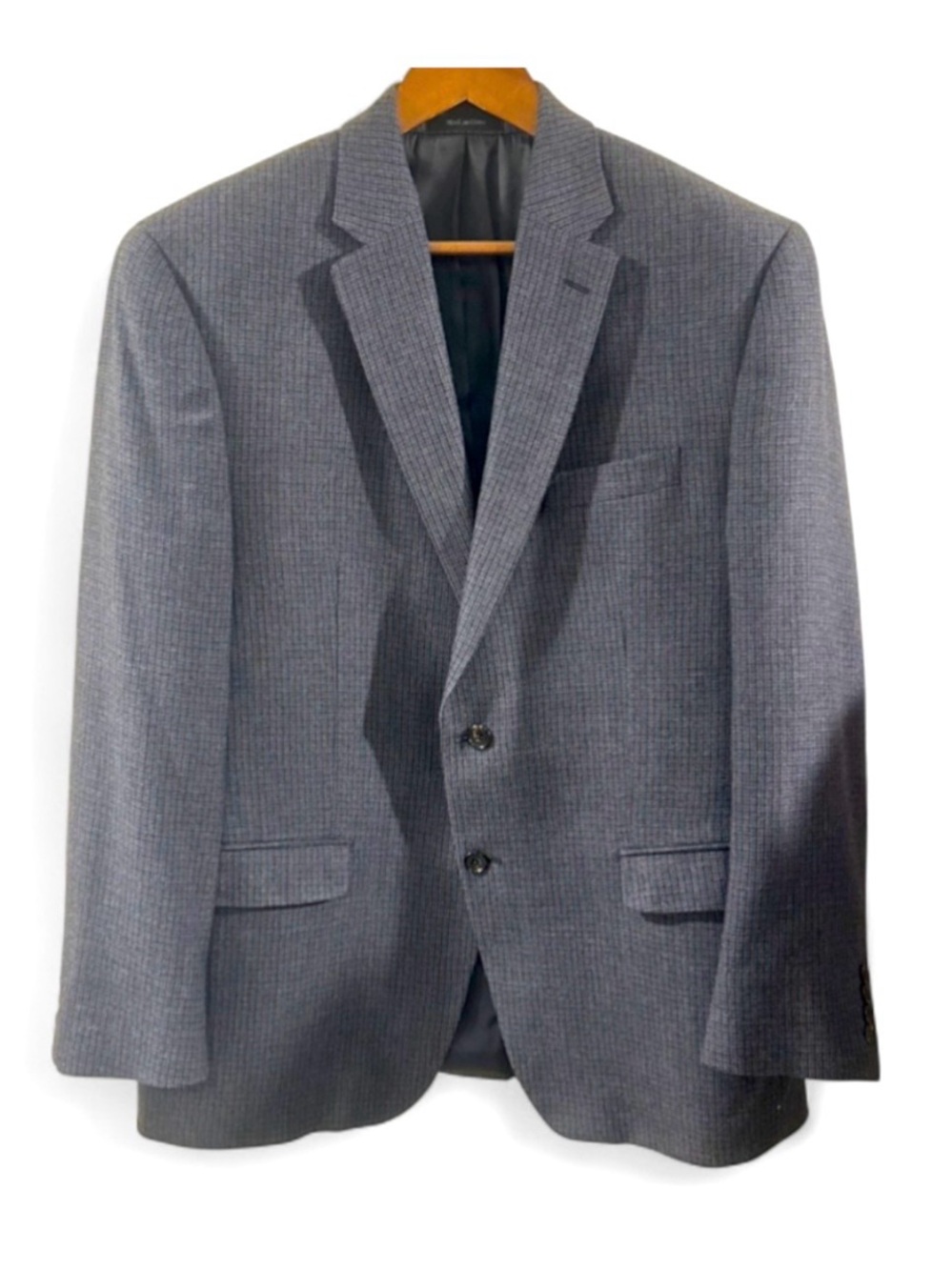 Ralph Lauren Blue/Grey 100% Wool Men’s Blazer Size 44R (Large)